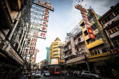 Bangkok Tayland 'da Yaowarat Yolu