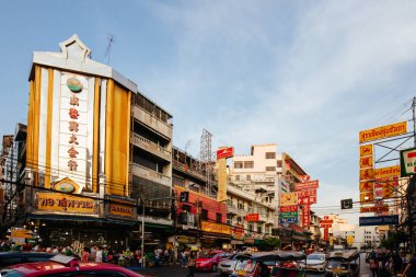Bangkok Tayland 'da Yaowarat Yolu