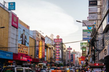 Bangkok Tayland 'da Yaowarat Yolu