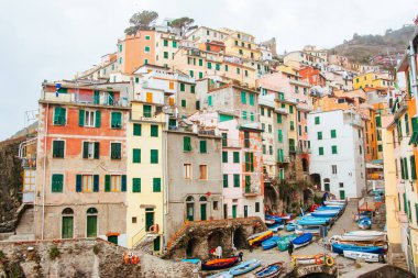 İtalya 'daki Riomaggiore Liman Bölgesi