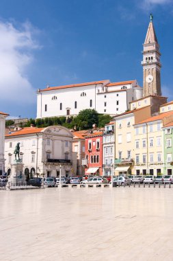 Piran Slovenya 'daki Tartini Meydanı