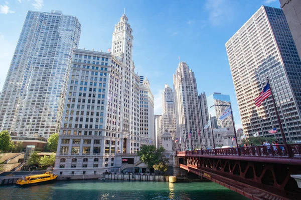 Ponte DuSable em Chicago nos EUA — Fotografia de Stock