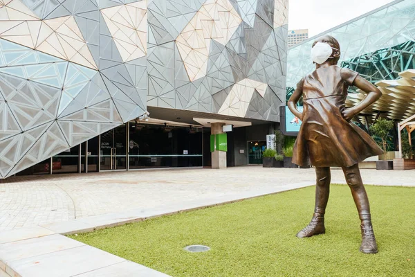 Quiet Melbourne Streets During Coronavirus Pandemic — Stock Photo, Image