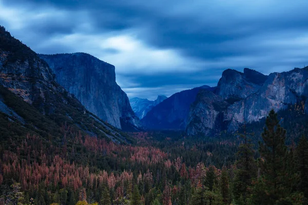 Valle de Yosemite desde Tunnel View en Estados Unidos — Foto de Stock