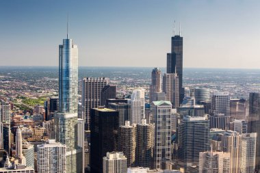 Amerika 'daki Chicago Skyline.