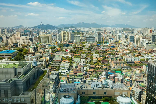 Vista diurna sobre Seul na Coréia do Sul — Fotografia de Stock