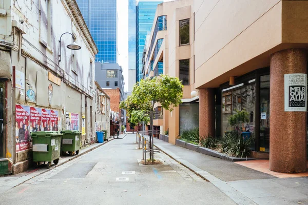 Csendes Melbourne utcák a Coronavirus-járvány idején — Stock Fotó
