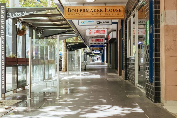 Calles tranquilas de Melbourne durante la pandemia del Coronavirus — Foto de Stock