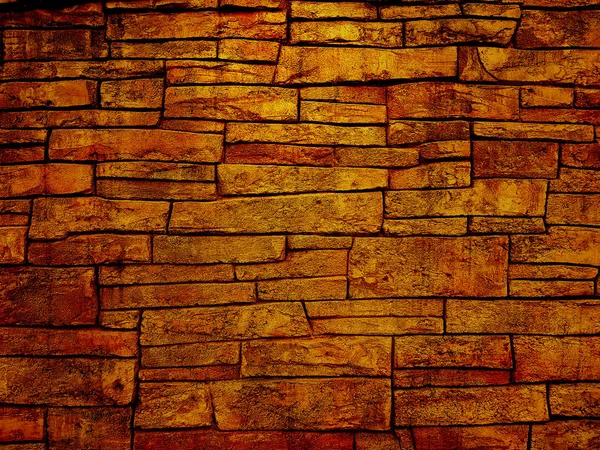 Bruine baksteen blok muur textuur achtergrond. — Stockfoto