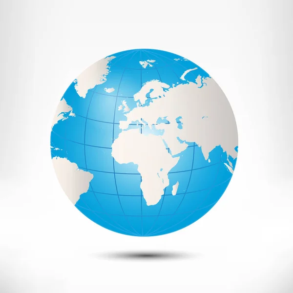 Illustration vectorielle Globe isolée sur fond blanc . — Image vectorielle