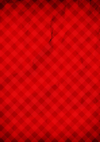 Red folded diagonal tartan paper background — Stock Photo, Image
