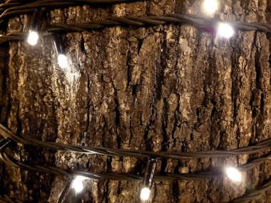 Noel ışıkları kabuk arka plan.