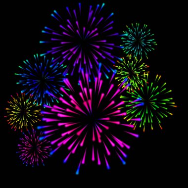 havai fişek renkli karnaval arka plan