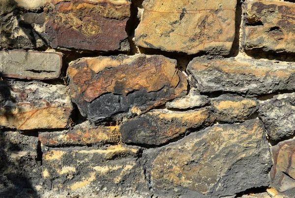 Texture e superficie del muro di pietra . — Foto Stock