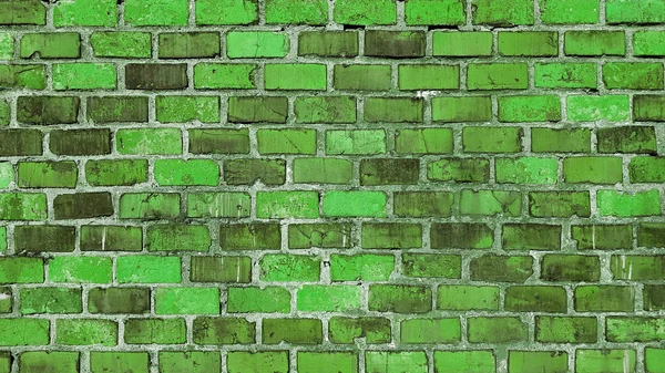 Ladrillo verde viejo grunge piedra pared textura fondo. — Foto de Stock