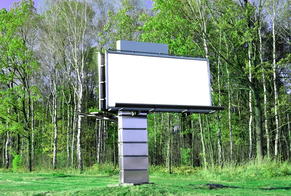 Blank billboard or road sign. — Stock Photo, Image