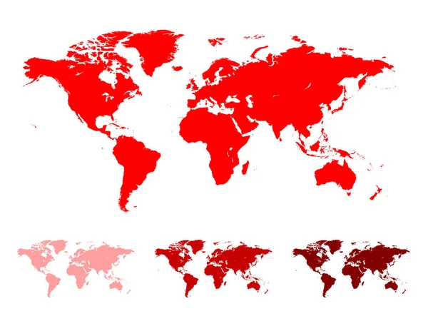 Świat Mapa wektor ilustracja na białym tle — Wektor stockowy