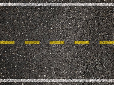 Yellow line on asphalt road background clipart