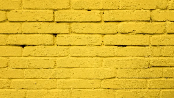 Žlutá barva cihlová zeď textura pozadí. — Stock fotografie