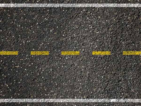 沥青路面背景上的黄线 — 图库照片#