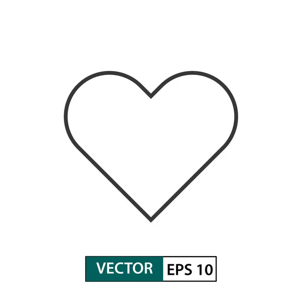 Heart / Love icon. Outline style. Vector illustration EPS 10 — Stock Vector