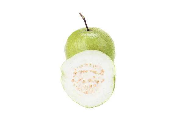 Witte guava plak geïsoleerd op wit. knippad — Stockfoto