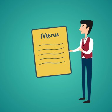 Garson restoran menü tutar