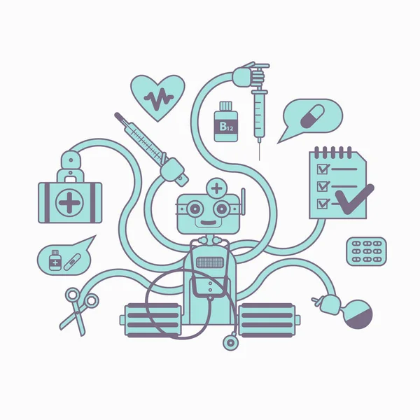 Medical chatbot concept — Stock Vector
