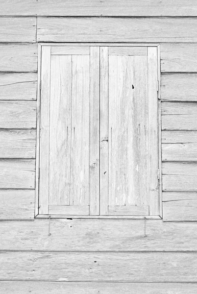 Деревянные Окна Сельских Домах — стоковое фото