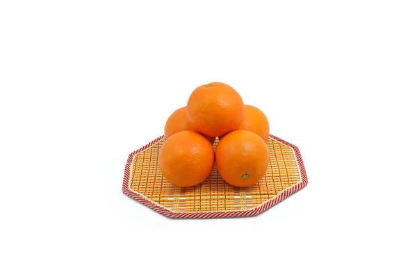 Organic Ripe Navel Orange Mat — Stock Photo, Image