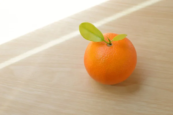 Fresh Organic Oranges Fruits Wooden Table — Stock Photo, Image