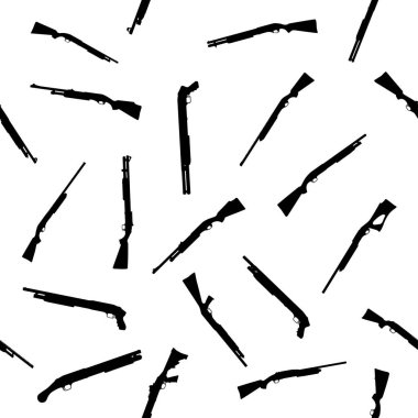 Av tüfeği siluet seamless modeli. 