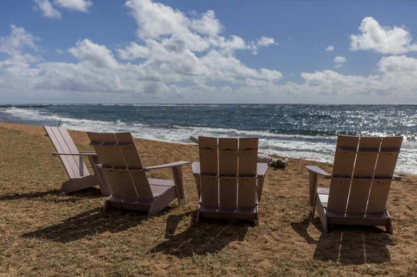 カウアイ島ハワイ 満たされるべき待っている椅子 — ストック写真