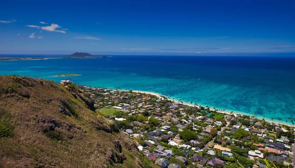 Vandra Längs Lanikai Pill Box Trail Honolulu Hawaii — Stockfoto