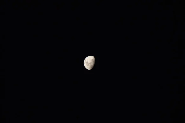 Vue Surface Lune Dans Une Nuit Sombre — Photo