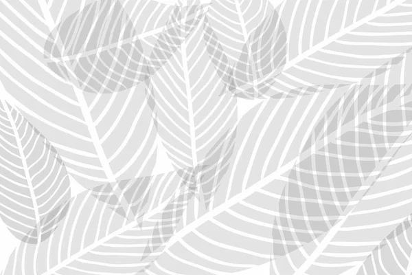 Векторный состав зеленых альфа-прозрачных стилизованных листьев на белом фоне — стоковый вектор