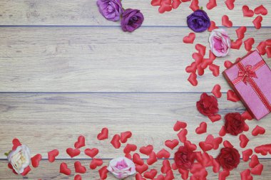 düz-lay Valentine arka plan