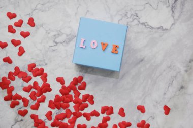 düz-lay Valentine arka plan