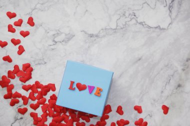 düz-lay Valentine arka plan