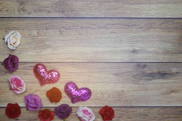 düz-lay Valentine arka plan