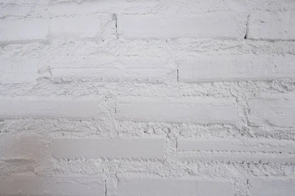 Стекстурированная Белая Кирпичная Стена Тенью — стоковое фото