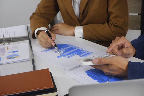 Businesspeople meeting design idea, professional investor workin