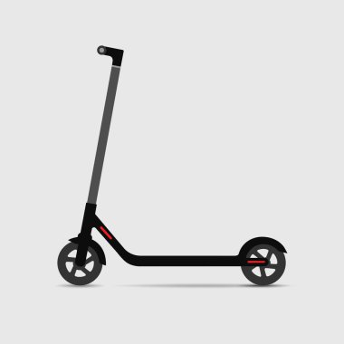 Elektrik scooter simgesi, vektör illüstrasyonu