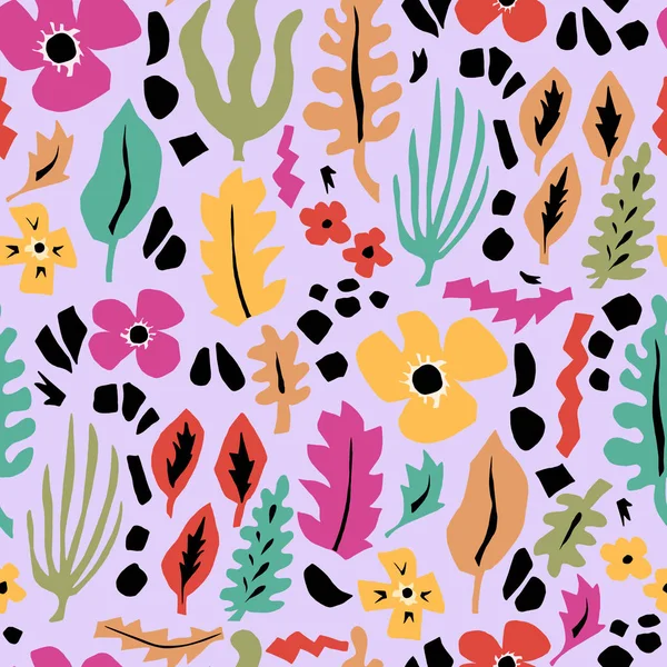 Fundo floral em estilo escandinavo — Vetor de Stock