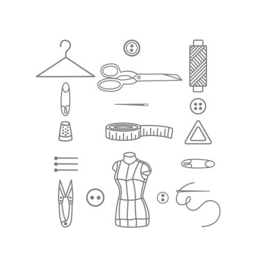 Terzi dükkanı simgeler