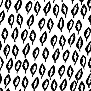 İskandinav tarzında çiçek ve yaprakları ile desen