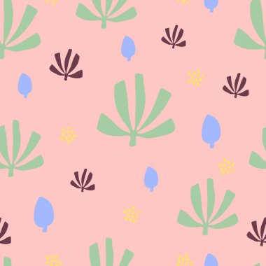 Karikatür yeşillik deseni