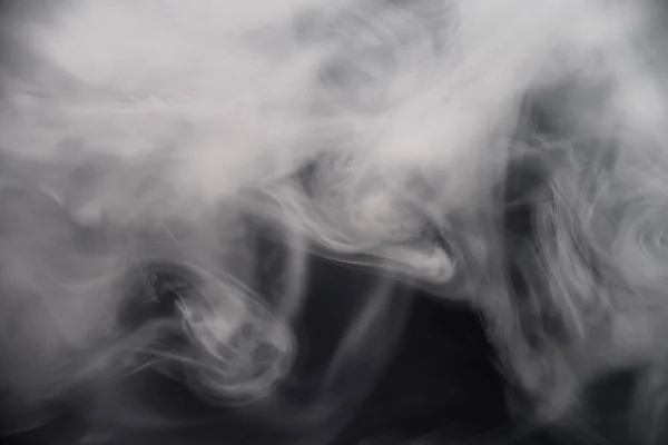 Cigarette Smoke Black Background Detailed Close — 图库照片