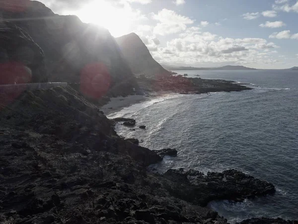 Makapuu Kilitleme Makapuu Sahilden Sadece Gün Batımına Şaşırtıcı Görünümü Ohau — Stok fotoğraf