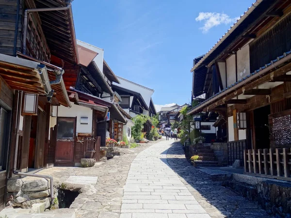 Vista del hermoso pueblo de Magome-juku en la carretera Nakasendo en Japón — Foto de Stock